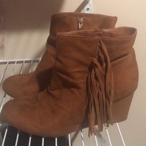Torrid size 12 wide fringe booties